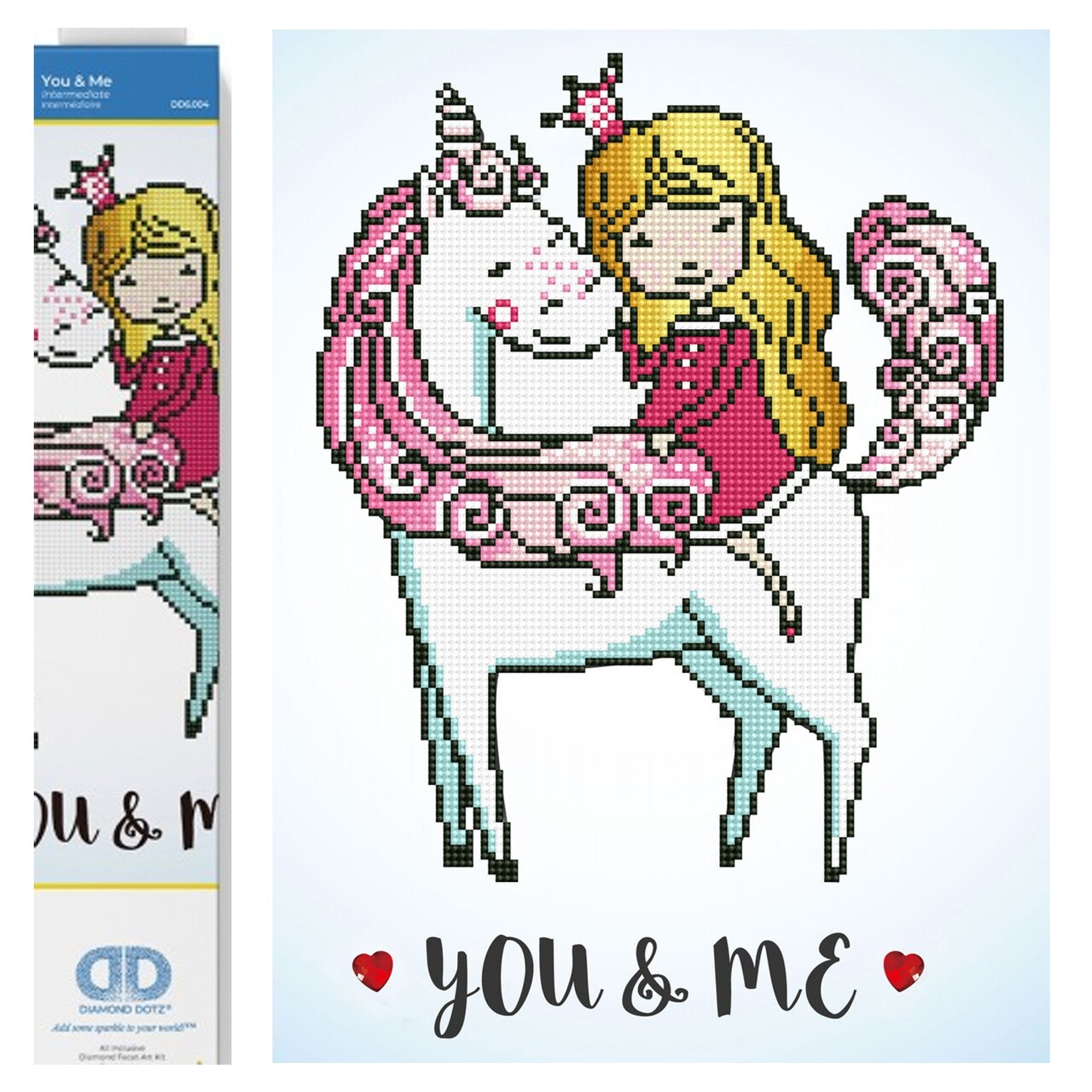 Diamond Dotz You & Me Unicorn Diamond Painting Kits for Adults - Diamond Art Kits a Relaxing Creative Craft Kit with Dotz Gems 15.7x11.8